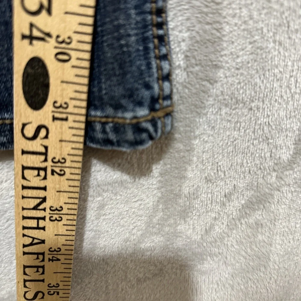 Wrangler Retro Slim Straight Jeans Men's 30 Blue Whiskering Faded Finish Pockets